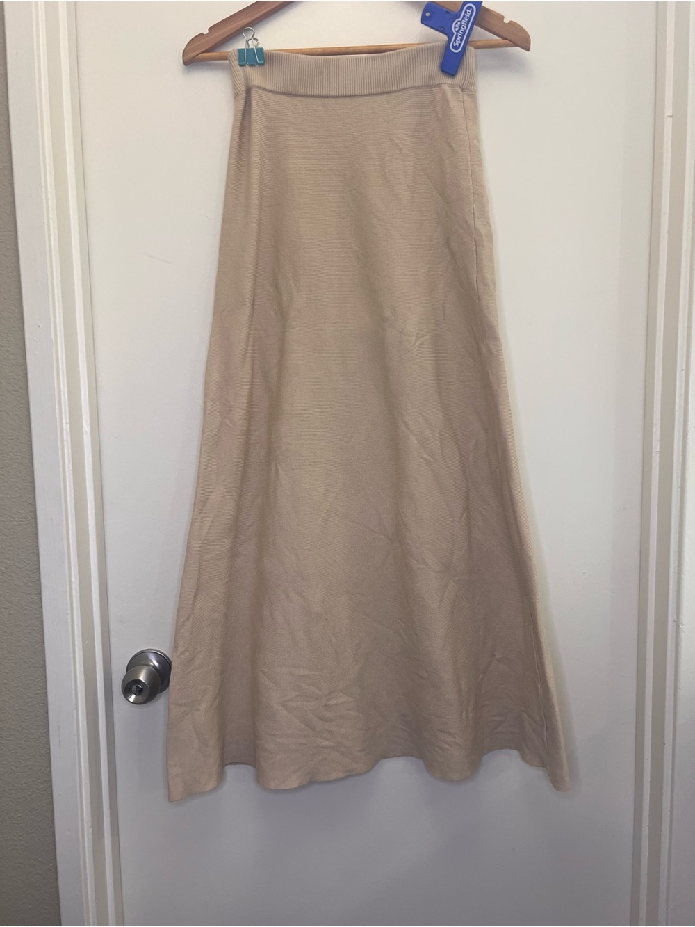 Lichi Beige Knit full Maxi Skirt XS - Minimalist style